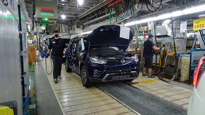 경기도 평택에 있는 쌍용차 조립1공장 모습./연선옥 기자