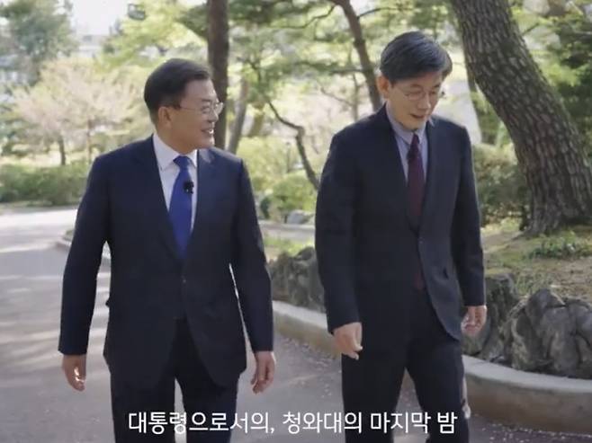 문재인 대통령(왼쪽), 손석희 전 JTBC 앵커. [JTBC 유튜브]