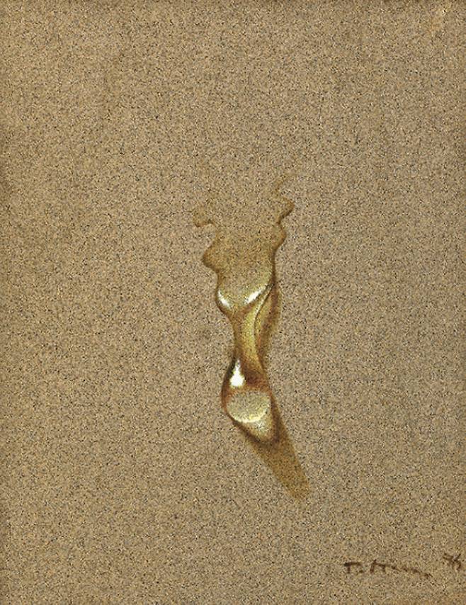 김창열은 60년간 물방울 그림을 그렸다. 하지만 그의 물방울 작품 중 1970년대 전성기 작품이 가장 높은 평가를 받는다고 미술 전문가들은 말한다. 사진은 1976년 작품.