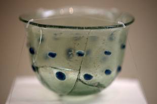 A Roman glassware from the Silla period is on display at the National Museum of Korea in Seoul.