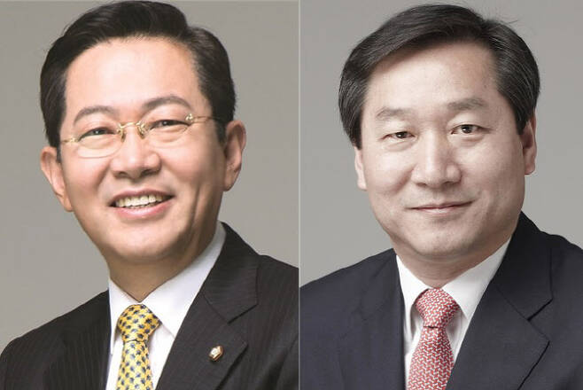 박남춘(왼쪽)·유정복 인천시장 후보.