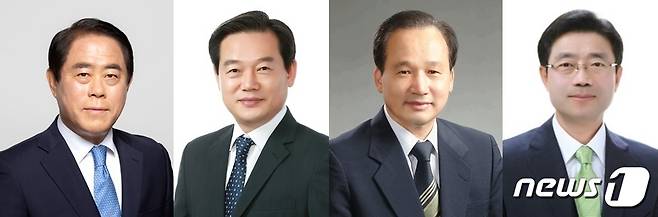 김재무 더불어민주당 후보(62), 문선용 무소속 후보(52), 서장원 무소속 후보(71), 정인화 무소속 후보(64) (왼쪽부터)© 뉴스1