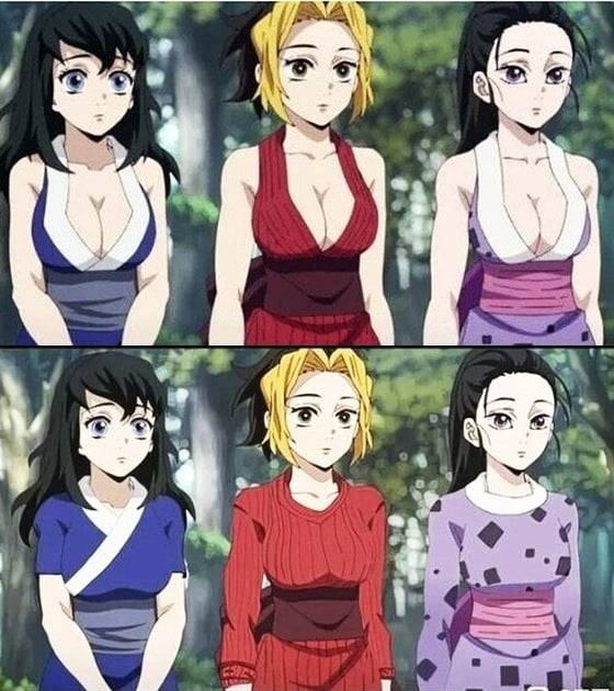 상(원본 영상) 하(수정본) / 사진 = '귀멸의 칼날' 캡쳐