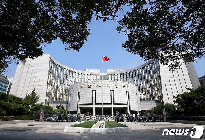 중국 인민은행 본사. © 로이터=뉴스1 © News1 정윤영 기자