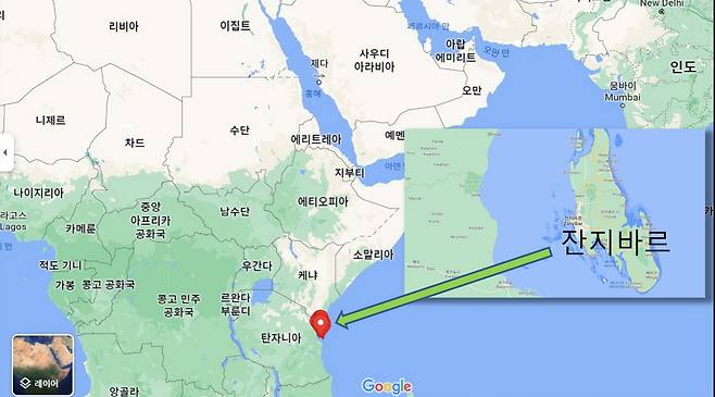 탄자니아 잔지바르 (구글 지도)