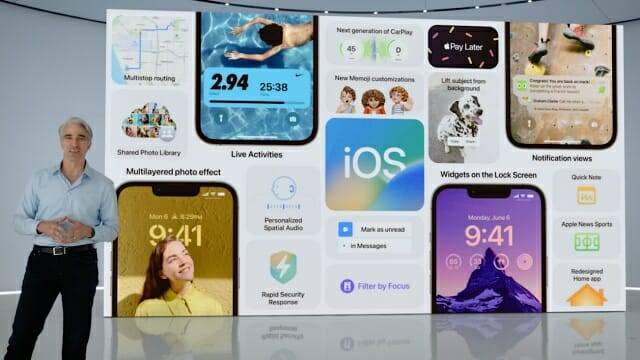 애플이 7일 새벽 WWDC 22 기조연설을 통해 iOS 16 등 새 운영체제를 공개했다. (사진=애플)