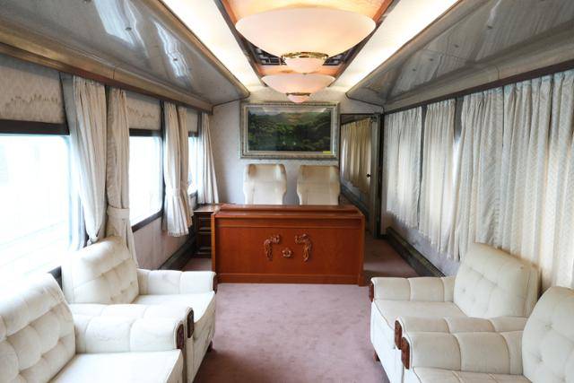 대통령 전용열차 내의 집무실. ⓒ박준규