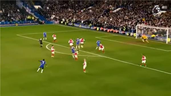 에시앙의 아스널 FC전 득점 장면. 사진|프리미어리그 공식 SNS