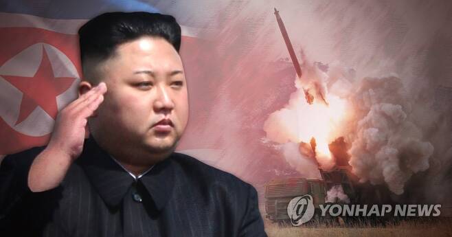 북한 300mm 방사포 (PG) [제작 조혜인] 합성사진