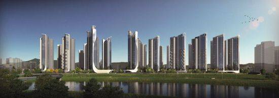 롯데건설이 최근 수주한 이문4 재정비촉진구역 재개발정비사업 투시도