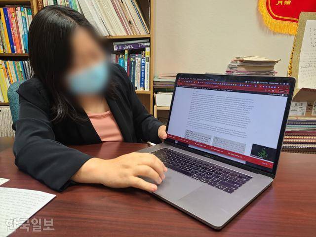 미국 캘리포니아주 쿠퍼티노에 있는 스프링라이트 학원의 셰리 왕 원장이 자신이 운영 중인 학원에 대해 이야기하고 있다. 쿠퍼티노=조소진 기자