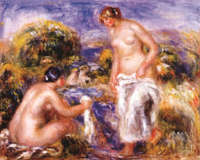 오귀스트 르누아르의 ‘목욕하는 여인들’.