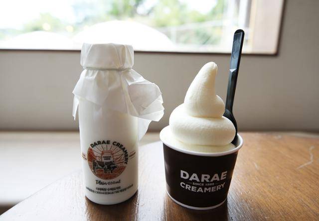 다래목장의 수제요거트와 순우유 아이스크림. ⓒ박준규