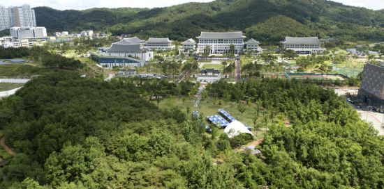 경북 숲해설경연대회(천년의 숲) 모습.[드론 사진]