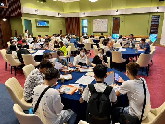 이달 23일 진행된 한남대 한국어교육원 2022학년도 여름학기 신입생 오리엔테이션.