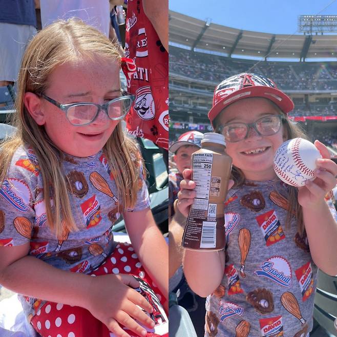 6세 소녀 아비게일의 울고 웃는 모습. 디 애슬레틱 제공