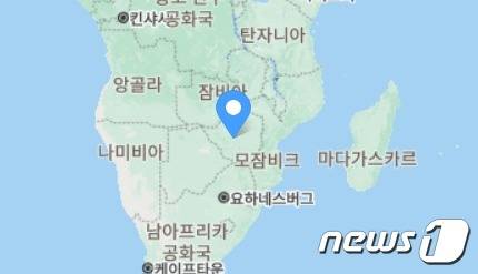 짐바브웨 위치도 - 네이버 지도 갈무리