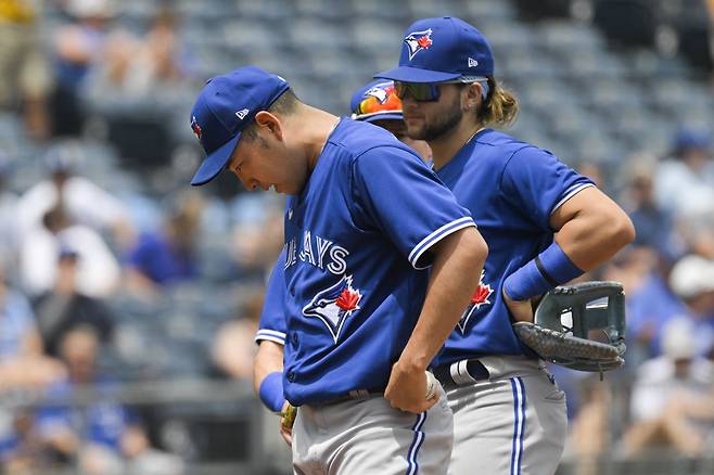 토론토 블루제이스 일본인 투수 기쿠치 유세이의 불펜행 가능성이 높아지고 있다. AP연합뉴스