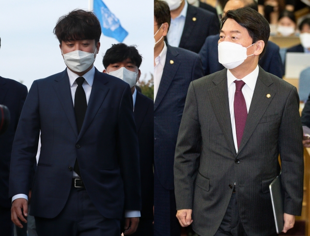 국민의힘 이준석 대표(왼쪽 사진)와 안철수 의원. 연합뉴스
