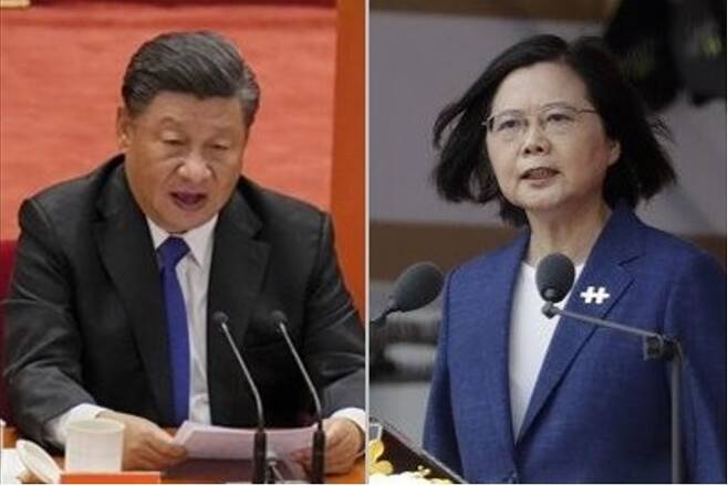 시진핑(왼쪽) 중국 국가주석과 차이잉원 대만 총통. AP 연합뉴스