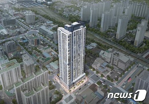 대전 동구 인동에 들어설 스카이자이르네 주상복합 아파트 조감도. © 뉴스1