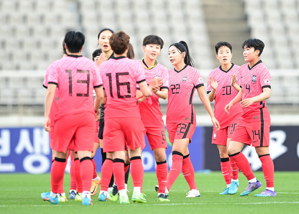 한국 여자축구 국가대표팀. 서형권 기자