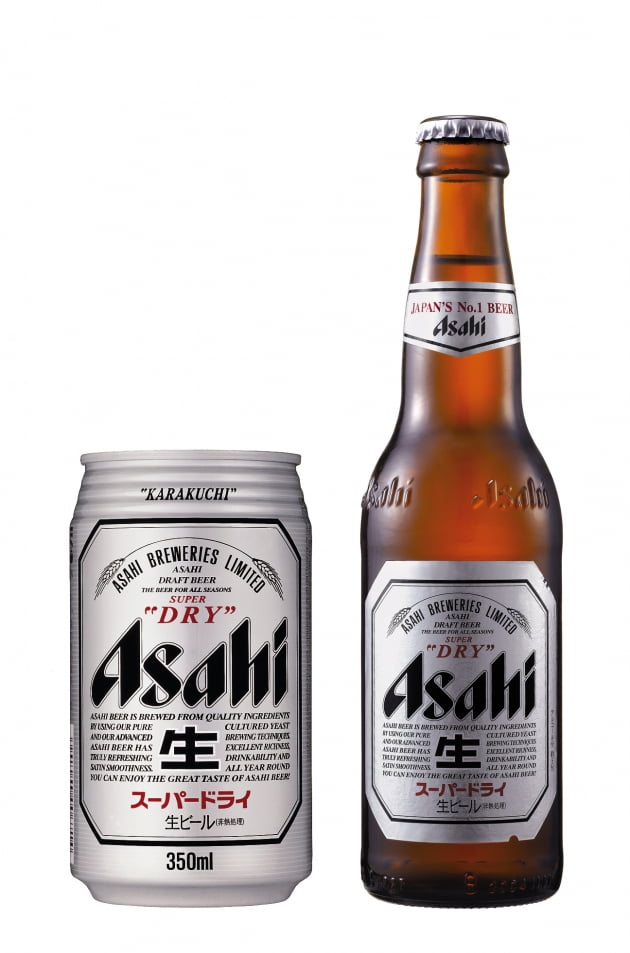 아사히의 대표적인 맥주 '슈퍼 드라이'. (사진=한국경제신문)