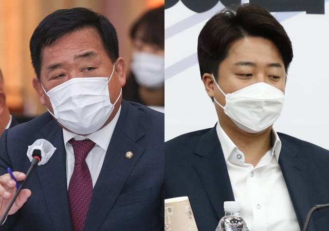 30일 당대표 비서실장직을 사퇴한 박성민 국민의힘 의원과 이준석 대표. 연합뉴스