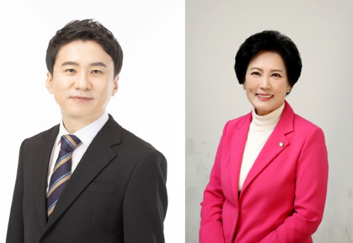 송바우나 안산시의회 신임 의장과 이진분 부의장