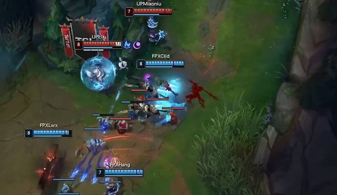 사진=LPL(영문) 공식 유튜브 채널, 2022 LPL 서머 FPX-UP 1SET