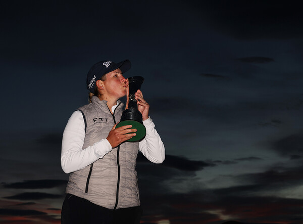 2022년 미국여자프로골프(LPGA) 투어 메이저 골프대회 AIG여자오픈 마지막 날 전인지 프로와 연장전 끝에 우승한 애슐리 부하이. 사진제공=Richard Heathcote/R&A/R&A via Getty Images