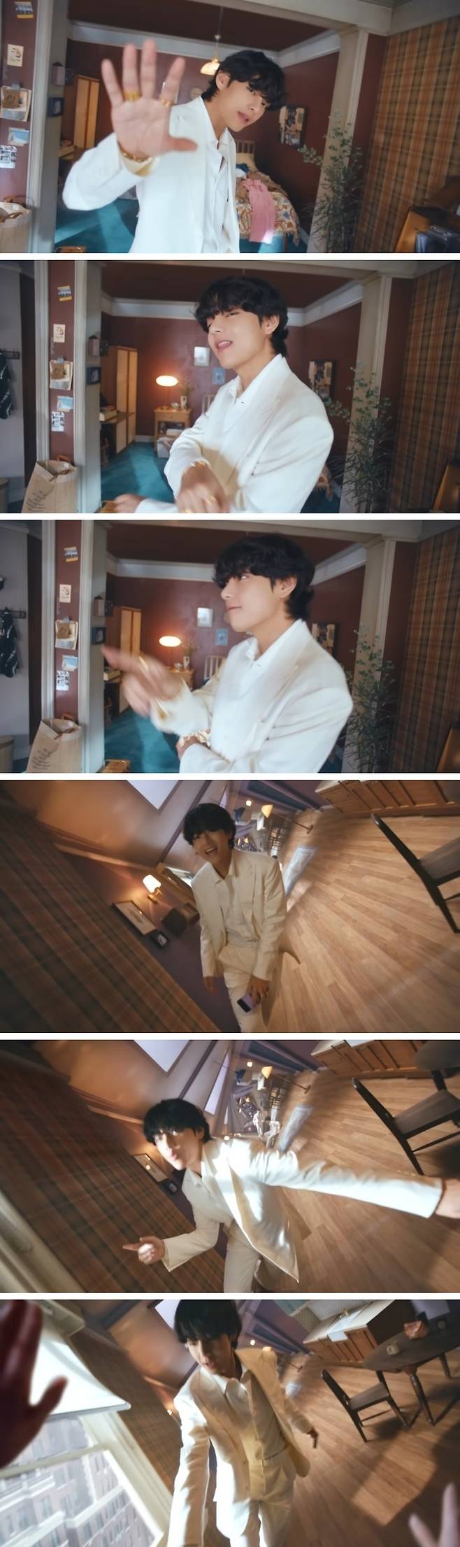 다이내믹 방탄소년단 뷔에 전 세계 '보랏빛 한호'