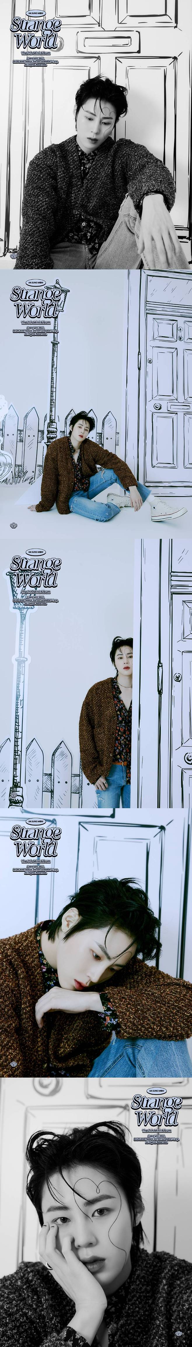 Ha Sung-woon released his first concept photo six on the official SNS at 0:00 on the 14th, ten days before the release of his seventh mini album Strange World.This concept photo shows the atmosphere and eyes of Ha Sung-woon in the space made by the picture.Ha Sung-woon has built a unique mood as if he were wearing his own color in a heterogeneous background.Strange World is a god that Ha Sung-woon is presenting eight months after joining Big PlanetMade.There is a growing interest in how Ha Sung-woons ability to sing, dance, acting, and entertainment is included in Strange World.Ha Sung-woon will release the mini-7 Strange World at 6 pm on the 24th day and comeback.