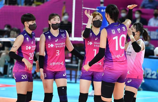 흥국생명 선수들(KOVO제공)