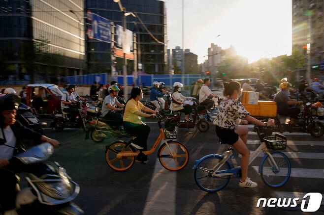 중국 상하이 한 거리의 2021년 5월 31일 모습. ⓒ 로이터=뉴스1 ⓒ News1 최서윤 기자