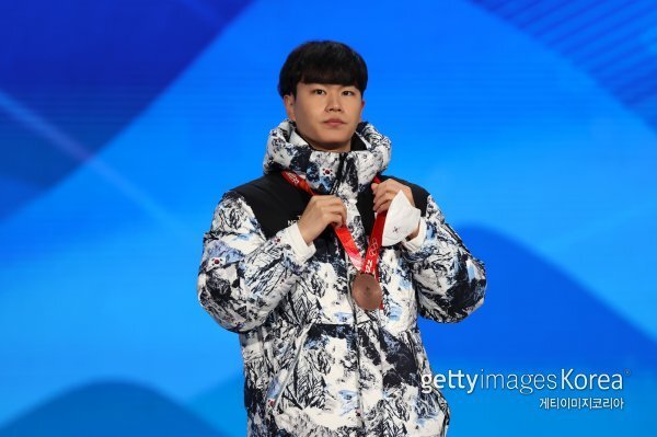 2022 베이징 동계올림픽 스피드스케이팅 남자 1500m 동메달 김민석. 사진=게티이미지코리아.