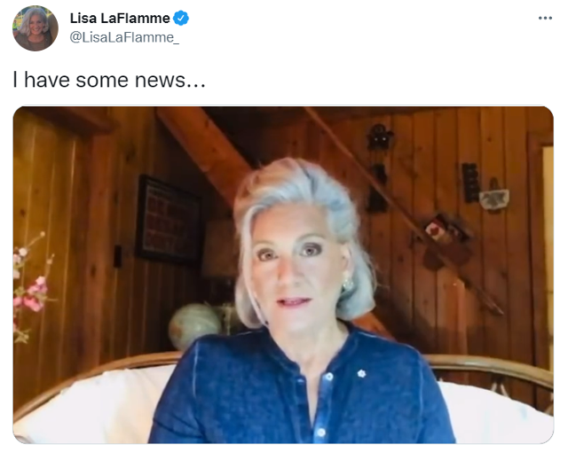 리사 라플람은 16일 자신의 SNS에 올린 영상을 통해 CTV 측으로부터 해고당했다고 밝혔다. 트위터 캡처