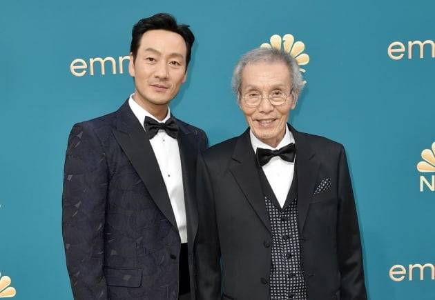 에미상 시상식에 참석한 배우 박해수, 오영수. / 사진제공=에미상