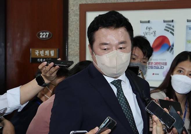 국민의힘 김철근 당 대표 정무실장. 연합뉴스