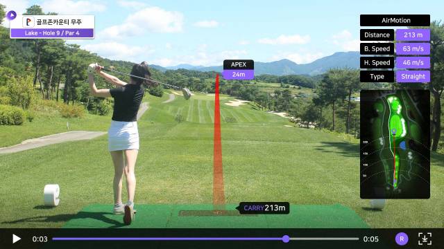 스마트 자동 영상 촬영 서비스 ‘에어모션’. 사진 제공=골프존