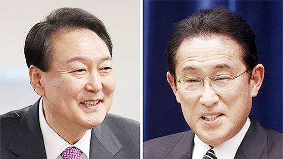 윤석열 대통령이 21일(현지시간) 뉴욕에서 기시다 후미오 일본 총리와 정상회담을 할 것으로 보인다. 양국 정상회담은 2019년 12월 이후 2년 9개월만이다. 연합뉴스