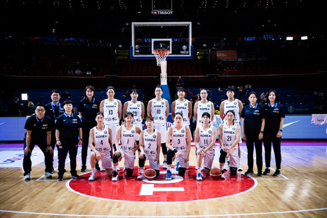 한국 여자농구 대표팀. 사진제공 | FIBA