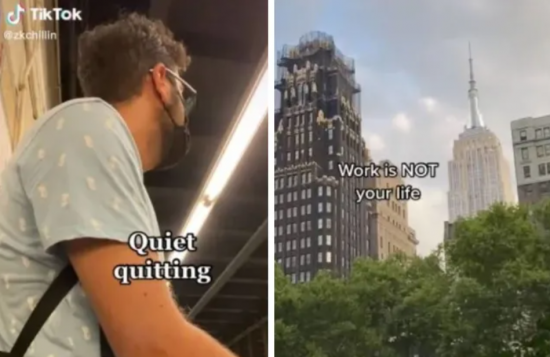 지난 7월 미국 뉴욕에 거주하는 엔지니어 자이드 펠린이 숏폼 플랫폼 틱톡에 '조용한 사직'이라는 신조어를 사용하면서 유행으로 번졌다.사진=틱톡