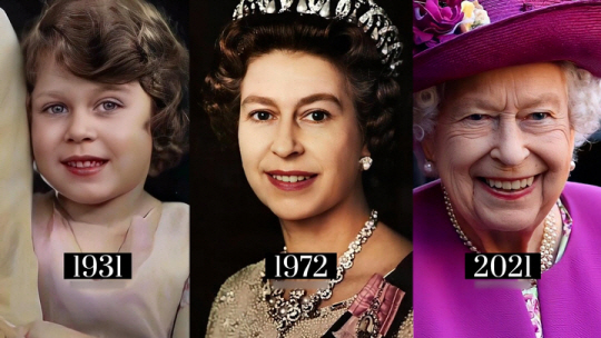 지난 8일 96세의 일기로 서거한 엘리자베스 2세 영국 여왕의 1살 때부터 80대의 노년에 이르기까지 모습을 타임 랩스(정지 영상을 연결해 만든 동영상)로 만든 영상이 SNS에서 화제가 되고 있다. 뉴시스·인스타그램 캡처