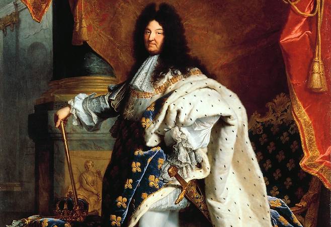 루이 14세 초상화(일부).