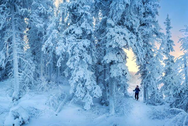 캐나다 노스웨스트 준주의 설경 ⓒPierre Emmanuel Chaillon. 캐나다관광청 제공
