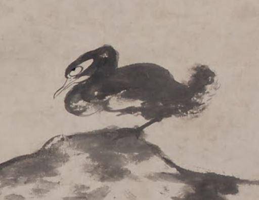 화난 오리를 확대한 부분.