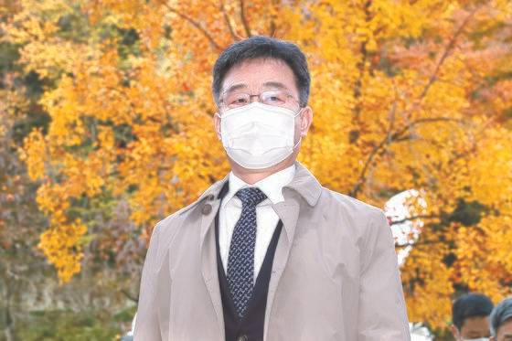 2021년 11월 3일 화천대유자산관리 대주주 김만배씨가 구속 심사를 받기 위해 서울중앙지법에 출석하고 있다. 뉴시스