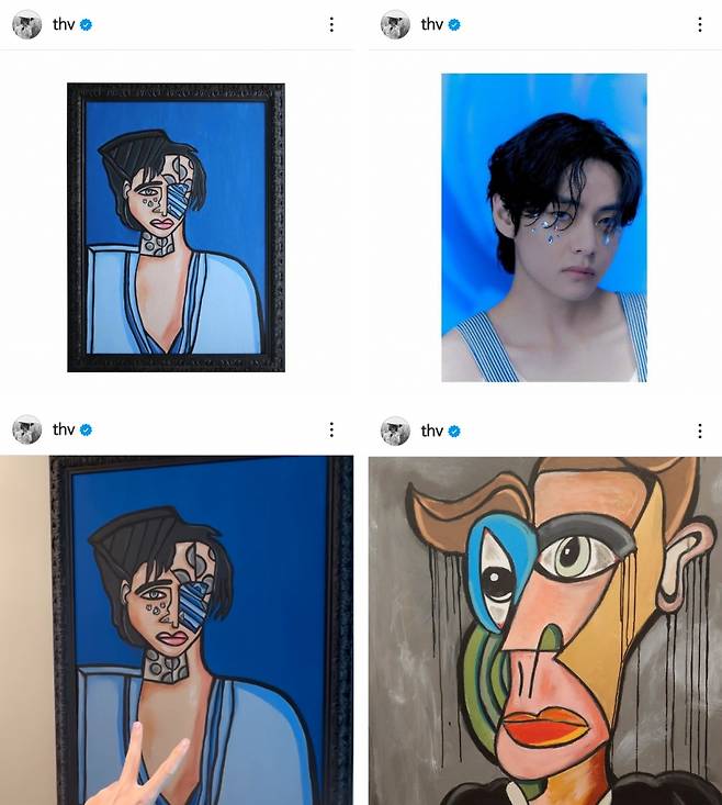 방탄소년단 뷔, 美 천재 소년화가 그림 등장 "아름다운 예술작품"