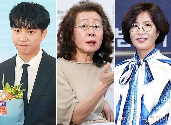 가수 겸 배우 이승기, 배우 윤여정, 가수 이선희./사진=이동훈 기자 photoguy@, 부산국제영화제, JTBC